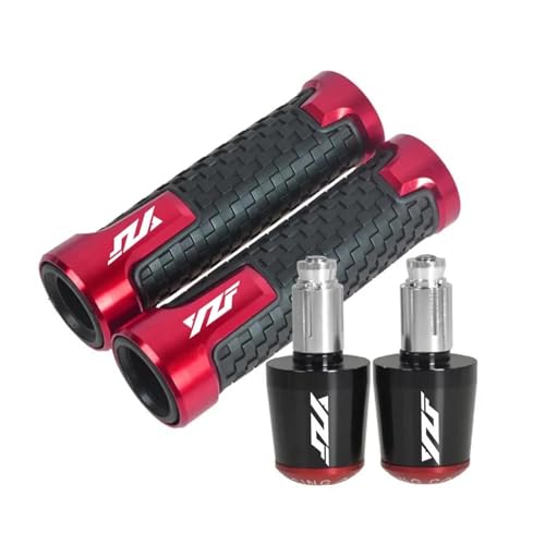 Motorrad Für YZF R1 R3 R6 R7 2014 2015 2016 2017 Motorradzubehör: 7/8" 22 Mm Lenkergriffe, Lenkerendkappen Griffende(Red) von WITTYL