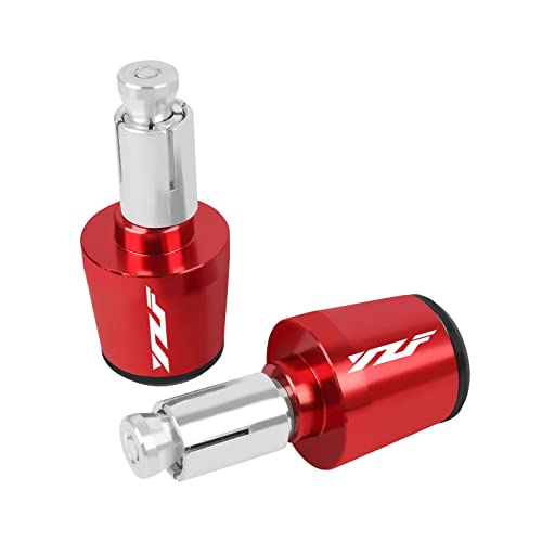 Motorrad Für YZF R1 YZF R6 YZFR6 YZF R125 YZFR15 R25 YZF R3 YZF R25 22MM Motorrad Lenkergriffe Lenkerkappe Endstopfen Griffende(Red) von WITTYL
