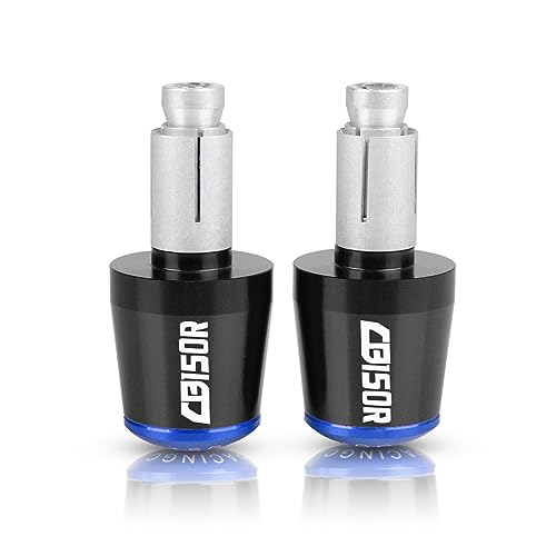 Motorrad Motorrad Griff Bar Ends Für CB150R CB 150R 2022 2021 2020 2019 2018 Handgriffe Kappen Lenker Getriebe Ausgewogene Stecker Slider Griffende(Black-blue) von WITTYL