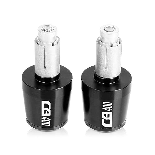 Motorrad Motorrad Griff Bar Ends Für CB400 CB400F CB400SF 1992 1993 1994-1998 Handgriffe Kappe Lenker Getriebe Ausgewogene Stecker Slider Griffende(Black-black) von WITTYL