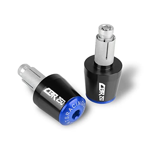 Motorrad Motorrad Griff Bar Ends Hand Griffe Kappen Lenker Getriebe Ausgewogene Stecker Slider Für CBR250 CBR250R CBR250RR 2021 2022 2023 Griffende(Black-blue) von WITTYL