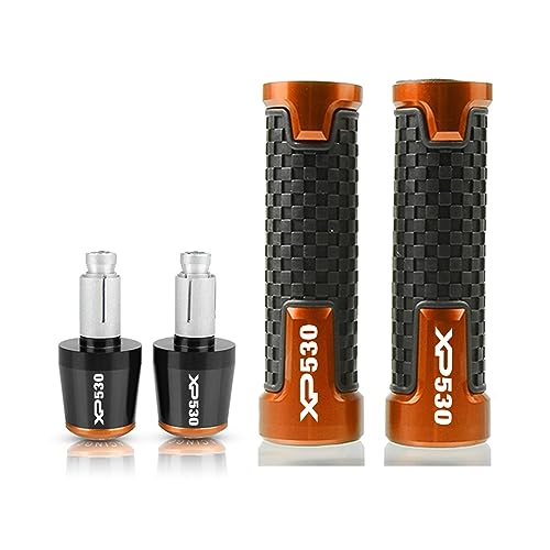 Motorrad Motorrad Zubehör Handgriffe Griff Bar Sets Lenker Grip Enden Stecker 7/8'' 22mm Für XP530 XP 530 2012 2013 2014 2015 2016 Griffende(Orange) von WITTYL