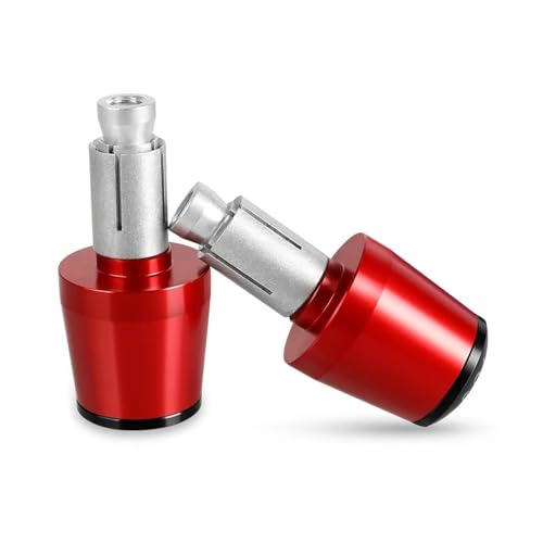WITTYL Motorrad CNC Motorrad Lenkergriffe Slider Cap Plug 22 MM Lenkerenden Für Honda CBF 600 SA CBF 600 CB650F CB600 CB900F Hornet 250 Griffende (Color : Red) von WITTYL