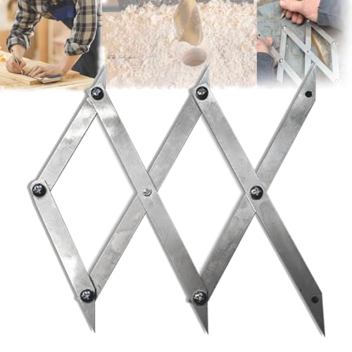 Picket Master Pro 3 Point Center Finder for Precise Measurements, Center Finder Tool, Equidistant Measuring Tool, Equally Spaced Points Measuring Tools for Woodworking (1PCS) von WIWIDANG