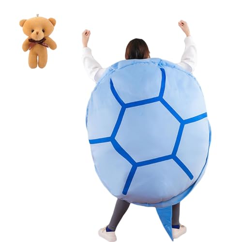 WIWIDANG Schildkröten Kissen Zum Anziehen, Turtle Pillow, Schildkröten Kissen, Riesenschildkrötenkissen, Turtle Power Shell (blau, 100 cm/39,9 Zoll) von WIWIDANG