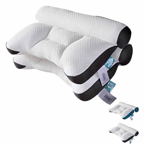 WIWIDANG Sleep Enhancing Cervical Support Comfort Goose Down Pillow, Cervical Support Comfortable Goose Down Pillow, Goose Down Pillow, Orthopedic Pillows for Sleeping (grau*2) von WIWIDANG