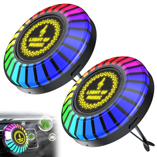 2 Stück RGB-Sound-Kontrollleuchte: RGB-Rhythmus-Umgebungslampe, Auto-Musik-Rhythmus-Licht Synchronisierte Klangfarbenänderungen, Musik-LED-Rhythmuslicht, Auto-Sprachaktiviertes Rhythmus-Licht von WIYETY