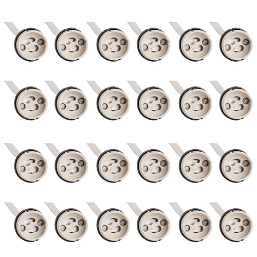WIYETY 24 Stück GU10 Fassung: Keramiksockel mit 15CM Draht, Brandschutz GU10 Lampenfassung 0,75mm² Kabeldurchmesser Led fassung für LED Spots und Halogen Lampen, GU10 Fassungen WIYETY 24 Stück GU10 Fassung: Keramiksockel mit 15CM Draht, Brandschutz GU10 Lampenfassung 0,75mm² Kabeldurchmesser Led fassung für LED Spots und Halogen Lampen, GU10 Fassungen von WIYETY