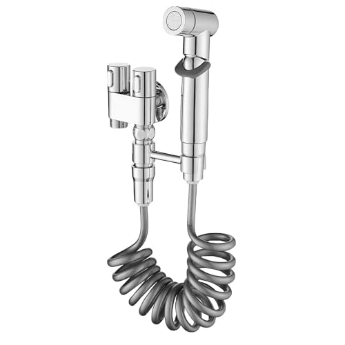 WIYETY Bidet Handbrause für Toilette: Edelstahl Handbrause Set mit 1-in-2-out-Doppelsteuerventil Wasserhahnspender, Bad Bidetaufsatz Zum Waschen Von Haustieren, Reinigen Des Badezimmers WIYETY Bidet Handbrause für Toilette: Edelstahl Handbrause Set mit 1-in-2-out-Doppelsteuerventil Wasserhahnspender, Bad Bidetaufsatz Zum Waschen Von Haustieren, Reinigen Des Badezimmers von WIYETY