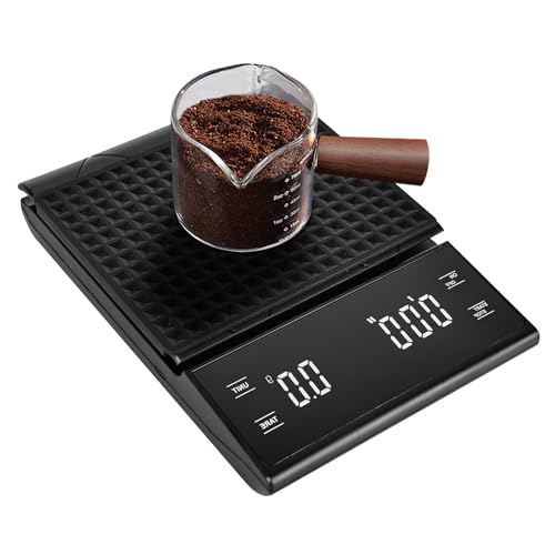 WIYETY Digitale Kaffeewaage mit Timer: Wiederaufladbare Kaffee Waage mit 0,1g Hohe Präzision, Espresso Waage mit LED Display & Tara Funktion, Küchenwaage, für Filterkaffee, Max. Gewicht 3 Kg WIYETY Digitale Kaffeewaage mit Timer: Wiederaufladbare Kaffee Waage mit 0,1g Hohe Präzision, Espresso Waage mit LED Display & Tara Funktion, Küchenwaage, für Filterkaffee, Max. Gewicht 3 Kg von WIYETY