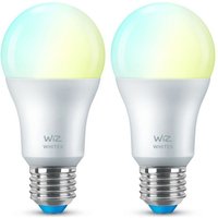 WIZ - led Smart Leuchtmittel in Weiß E27 A60 8W 806lm 2700-6500K 2er-Pack - white von WIZ