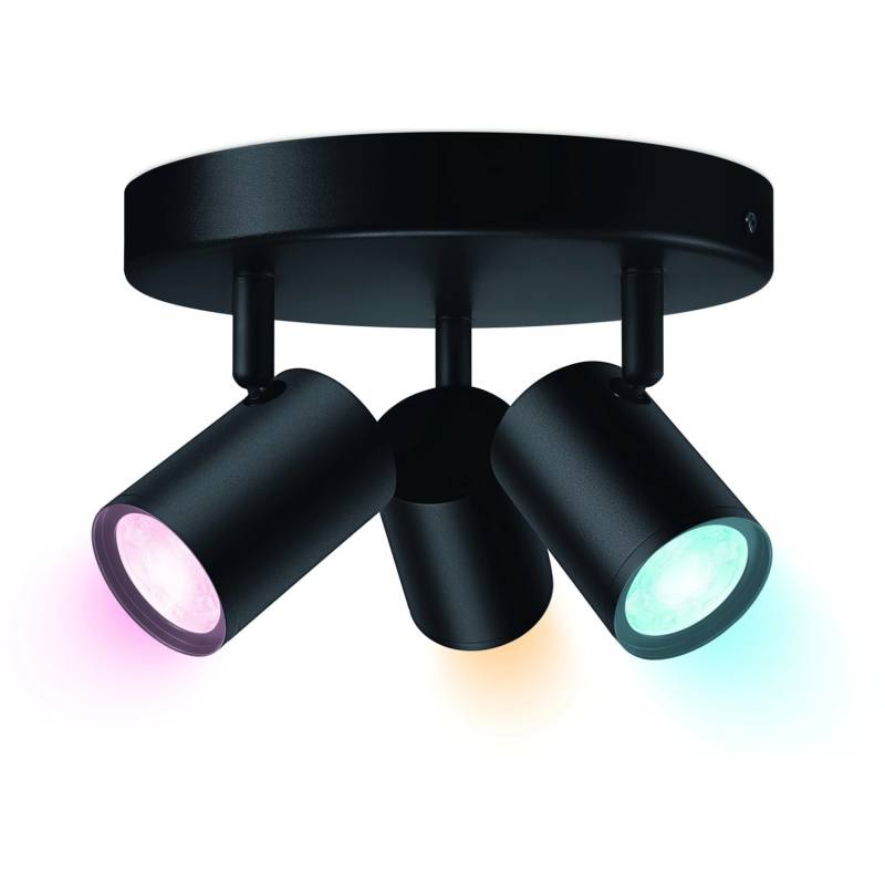 WIZ Deckenleuchte Imageo 3er-Spot Tunable White & Color 1035 lm Schwarz Ø 12,3cm von WIZ