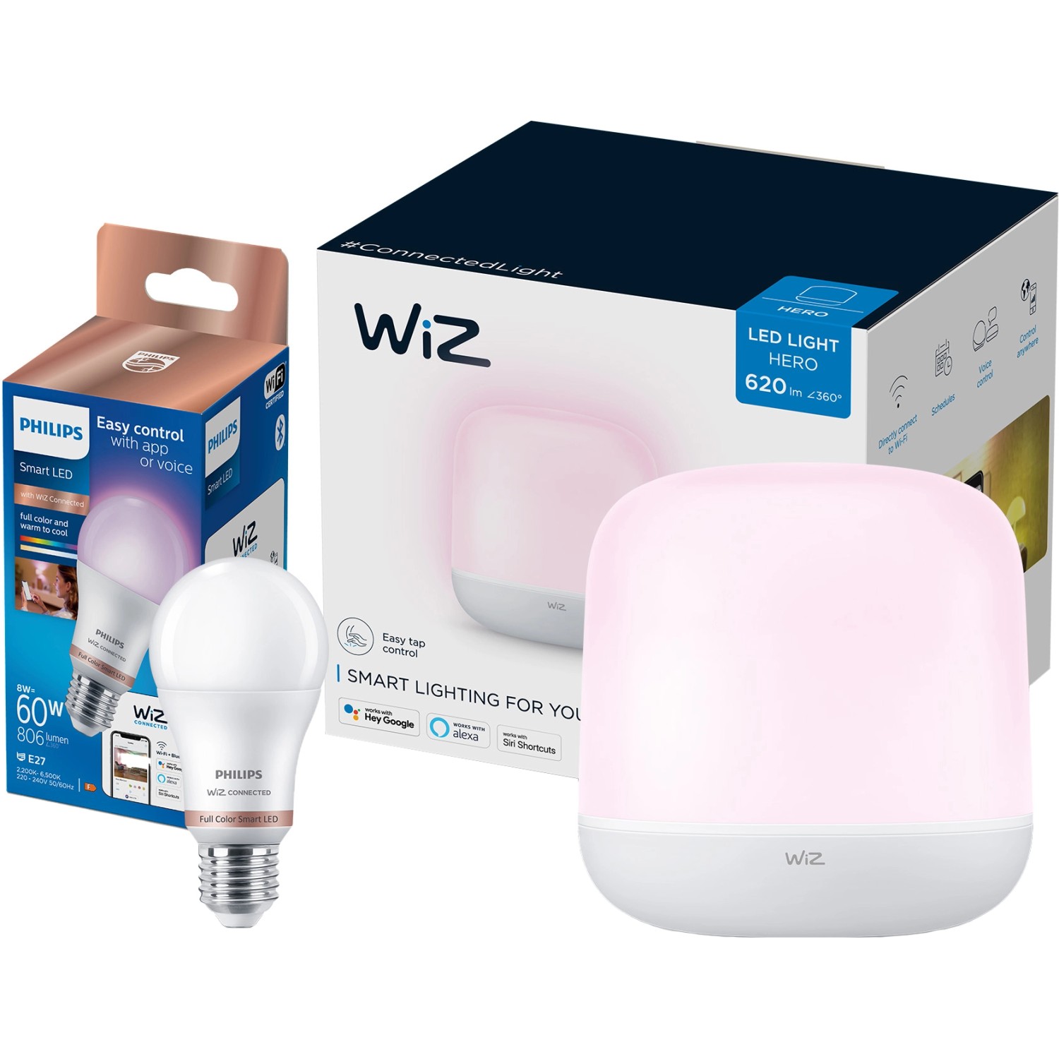 WiZ Tischleuchte Hero inkl. Philips E27 LED-Lampe von WIZ
