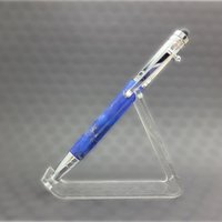 Luxus Blauer Faux Lapis Lazuli Bolt Action Tech Pen Mit Stylus in Chrom von WImaginarium