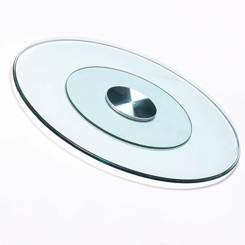 WInara 60/70/80/90/100cm gehärtetem Glas Drehteller, Lazy Susan drehplatte for esstisch, 360º Rotating Tablett ür Küche Esstisch (Size : 60cm/24in) von WInara