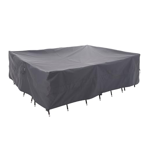 WJ-X3 Large Grey Patio Furniture Cover,108W x 84D x 31H Inch - Waterproof, UV & Wind-Resistant, Anti-Fade, Perfect for Outdoor Table & Chair Sets von WJ-X3