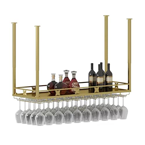 WJDREPKHY Hängender Weinglashalter, Decken-Weinregal aus Metall, unter dem Regal, Aufbewahrung von Stielgläsern, Glashalter für Pubs, modernes Design von WJDREPKHY