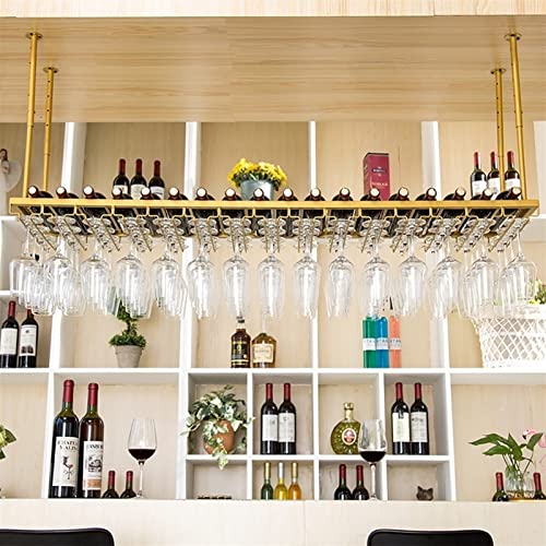 Weinregal Hängeregale Decken-Weinregal Schwebende Regale Hängendes Flaschenregal aus Metall Weinregal Wandmontiertes höhenverstellbares Weinregal Weinglashalter Weinhalter Einfach zu install von WJDREPKHY