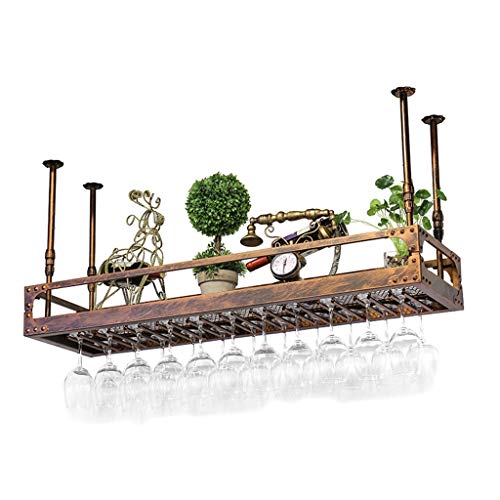 Weinregale für die Decke, höhenverstellbar/an der Wand montierter hängender Weinflaschenhalter/Weinglasregal aus Metall und Eisen/Kelchglasregal/Schwebendes Weinregal/Hängender Weinhalter, B Weinregale für die Decke, höhenverstellbar/an der Wand montierter hängender Weinflaschenhalter/Weinglasregal aus Metall und Eisen/Kelchglasregal/Schwebendes Weinregal/Hängender Weinhalter, B von WJDREPKHY