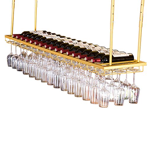 Weinregale für die Decke, höhenverstellbar/an der Wand montierter hängender Weinflaschenhalter/Weinglasregal aus Metall und Eisen/Kelchglasregal/Schwebendes Weinregal/Hängender Weinhalter, G Weinregale für die Decke, höhenverstellbar/an der Wand montierter hängender Weinflaschenhalter/Weinglasregal aus Metall und Eisen/Kelchglasregal/Schwebendes Weinregal/Hängender Weinhalter, G von WJDREPKHY