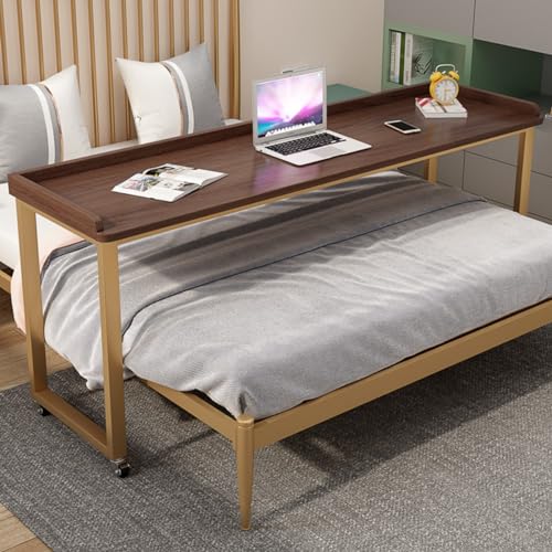 WJFTODAY Bettschreibtisch Überbetttisch mit Rollen Überbetttisch Überbettschreibtisch Überbetttisch Mobiler Schreibtisch Betttisch mit Rollen Computertisch fürs Bett Überbetttisch mit Rollen 140cm (5 von WJFTODAY