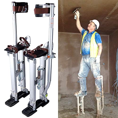 WJFTODAY Malerwerkzeug, Laborstelzen, Dekorationsstelzen, 18–30 Zoll, Aluminiumlegierung,–30 Zoll, Aluminiumlegierung, professionell, verstellbar, Trockenbau-Verputzstelzen für Trockenbau-Deckenbauer von WJFTODAY