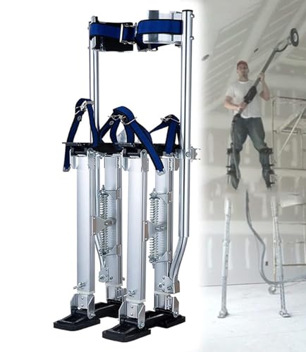 WJFTODAY Stelzen für Trockenbauarbeiten, Malerstelzen, Dachbodenstelzen, Verputzwerkzeugee Trockenbaustelzen aus Aluminiumlegierung, 42–152 cm, für Gipskarton-Malerarbeiten, Endbearbeitung, Reinigung von WJFTODAY