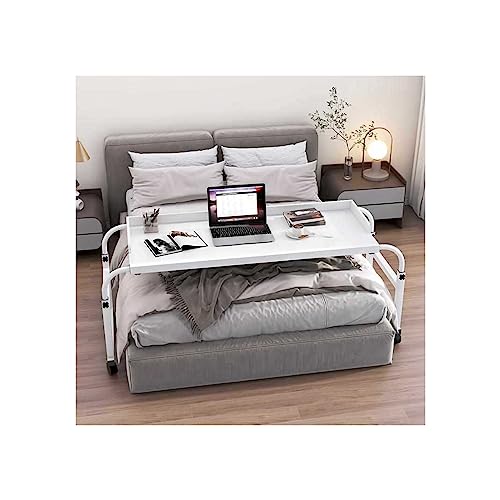 WJFTODAY Überbetttisch mit Rollen, rollender Laptopständer über dem Bettschreibtisch, Verstellbarer Winkel und Höhe der Schreibtischplatte, Kingsize-Queensize-Betttisch, Betttisch auf Rollen (Farbe: WJFTODAY Überbetttisch mit Rollen, rollender Laptopständer über dem Bettschreibtisch, Verstellbarer Winkel und Höhe der Schreibtischplatte, Kingsize-Queensize-Betttisch, Betttisch auf Rollen (Farbe: von WJFTODAY