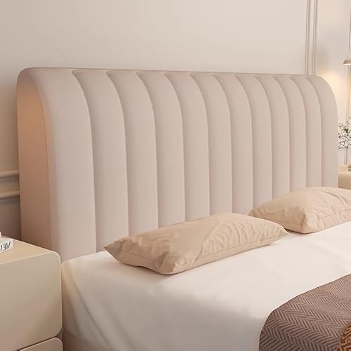 Universeller Bett-Kopfteilbezug, verdickter, kratzfester und staubdichter Kopfteilbezug for Doppelbetten, waschbarer, elastischer Schutzbezug for die Schlafzimmerdekoration(Khaki,190cm(75inch)) von WJHDWYD