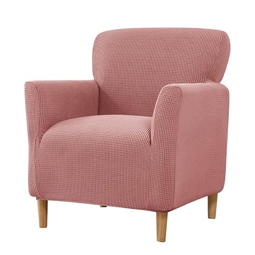 WJHDWYD Stretch-Sesselbezug 1-Sitzer, Jacquard-Clubsesselbezug, waschbar, Chesterfield-Sesselbezug, Sesselschutz for Wohnzimmer, Wanne, Stuhl, Sofa(Rose) von WJHDWYD