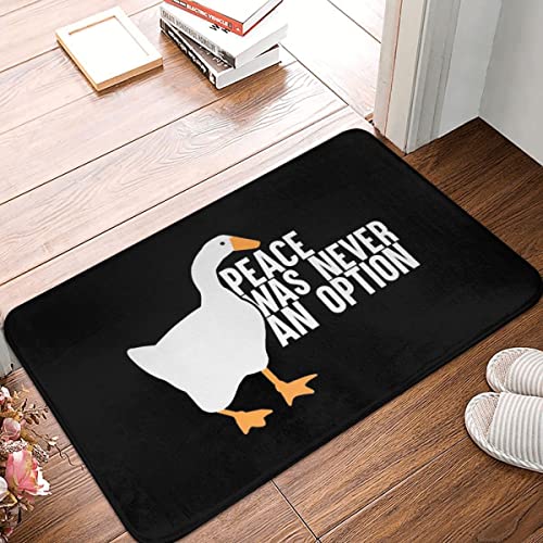 WJHGA 3D gedruckte Fußmatte Gans Meme Frieden Polyester Rutschfester Teppich Küche Schlafzimmer Willkommensmatte Dekoration Einweihungsgeschenk 20"x32" von WJHGA