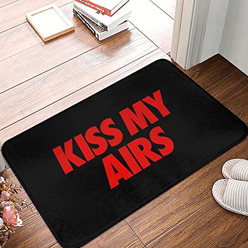 WJHGA 3D gedruckte Fußmatte Kiss My Airs BRED Polyester Rutschfester Teppich Küche Schlafzimmer Willkommensmatte Dekoration Einweihungsgeschenk 16"x24" von WJHGA