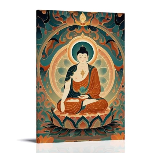 WJHJZQYY Bodhisattva Meditations-Wandkunst, dekoratives Wandbild, modernes Kunstposter, 50 x 75 cm von WJHJZQYY
