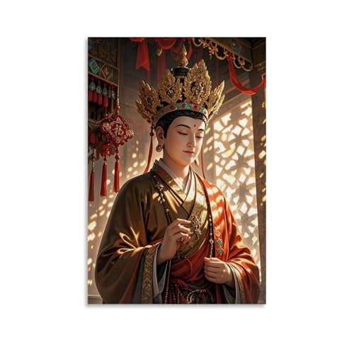 WJHJZQYY Bodhisattva Wandkunst, Dekoratives Wandbild, modernes Wandbild, modernes Kunstposter, 40 x 60 cm von WJHJZQYY