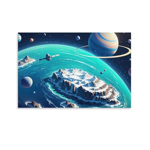 WJHJZQYY Cosmic Odyssey Wanddekoration, himmlische Schönheit in der Kunst, dekoratives Wandbild, modernes Kunstposter, 40 x 60 cm von WJHJZQYY