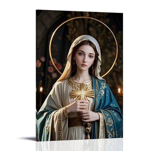 WJHJZQYY Divine Elegance Majestätische Maria Wanddekoration, dekoratives Wandbild, modernes Kunstposter, 20 x 30 cm von WJHJZQYY