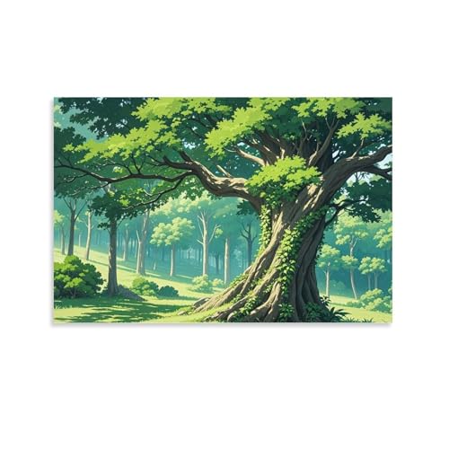 WJHJZQYY Eleganter Baum des Lebens, Wanddekoration, ein wunderschönes, vom Wald inspiriertes Kunststück für Zuhause, dekoratives Wandbild, modernes Kunstposter, 60 x 90 cm von WJHJZQYY