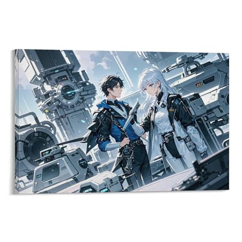 WJHJZQYY Galaktische Liebhaber, Wanddekoration, SciFi-Kunstdruck für moderne Häuser, dekoratives Wandbild, modernes hängendes Kunstposter, 50 x 75 cm von WJHJZQYY