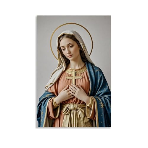 WJHJZQYY Göttliche Maria-Wandkunst-Statue, religiöse Dekoration für Zuhause und Kapelle, handgefertigt mit goldenen Akzenten, dekoratives Wandbild, modernes Kunstposter, 40 x 60 cm WJHJZQYY Göttliche Maria-Wandkunst-Statue, religiöse Dekoration für Zuhause und Kapelle, handgefertigt mit goldenen Akzenten, dekoratives Wandbild, modernes Kunstposter, 40 x 60 cm von WJHJZQYY