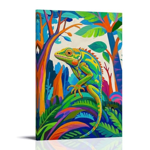 WJHJZQYY Lebendiges Chamäleon-Wandkunst, Dekoration, dekoratives Wandbild, modernes Kunstposter, 20 x 30 cm WJHJZQYY Lebendiges Chamäleon-Wandkunst, Dekoration, dekoratives Wandbild, modernes Kunstposter, 20 x 30 cm von WJHJZQYY