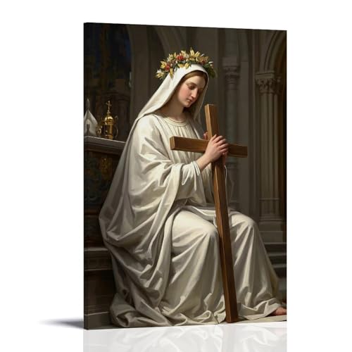 WJHJZQYY Majestätische Jungfrau Maria Kreuz, ikonische christliche Wandkunst, Dekoration, dekoratives Wandbild, modernes Kunstposter, 40 x 60 cm WJHJZQYY Majestätische Jungfrau Maria Kreuz, ikonische christliche Wandkunst, Dekoration, dekoratives Wandbild, modernes Kunstposter, 40 x 60 cm von WJHJZQYY