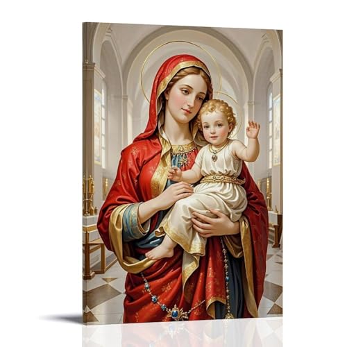 WJHJZQYY Majestätische Madonna und Kind, Wanddekoration, dekoratives Wandbild, modernes Kunstposter, 30 x 45 cm von WJHJZQYY