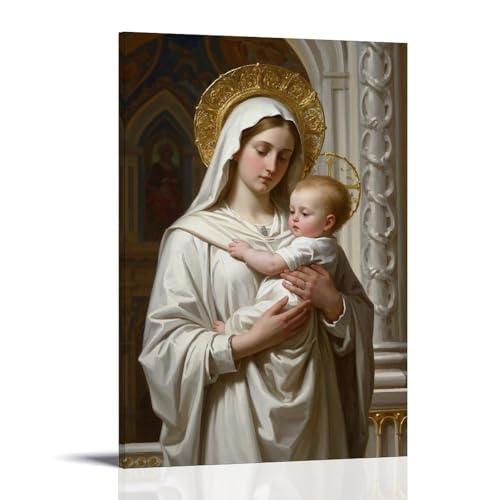 WJHJZQYY Majestätische Madonna und Kind, Wandkunst, Dekoration, dekoratives Wandbild, modernes Kunstposter, 30 x 45 cm WJHJZQYY Majestätische Madonna und Kind, Wandkunst, Dekoration, dekoratives Wandbild, modernes Kunstposter, 30 x 45 cm von WJHJZQYY