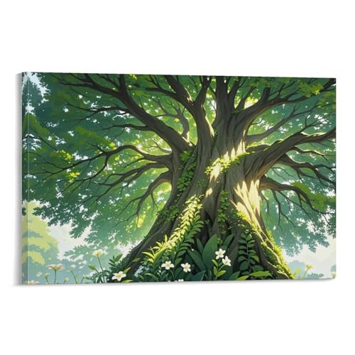WJHJZQYY Majestätischer Baum des Lebens, Wanddekoration, abstrakte Kunst für Zuhause und Büro, bringt die Schönheit der Natur in Ihren Raum, dekoratives Wandbild, modernes Kunstposter, 40 x 60 cm von WJHJZQYY