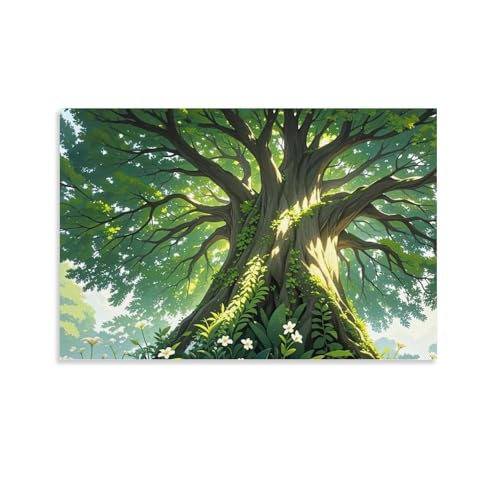 WJHJZQYY Majestätischer Baum des Lebens, Wanddekoration, abstrakte Kunst für Zuhause und Büro, bringt die Schönheit der Natur in Ihren Raum, dekoratives Wandbild, modernes Kunstposter, 40 x 60 cm von WJHJZQYY
