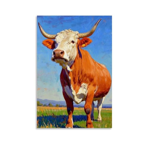 WJHJZQYY Majestätischer Brahman-Stier Wandkunst, Dekoration, dekoratives Wandbild, modernes Kunstposter, 60 x 90 cm WJHJZQYY Majestätischer Brahman-Stier Wandkunst, Dekoration, dekoratives Wandbild, modernes Kunstposter, 60 x 90 cm von WJHJZQYY