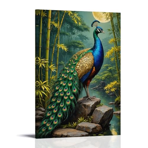 WJHJZQYY Majestätischer Pfau, Wanddekoration, Poster, dekoratives Wandbild, modernes Kunstposter, 50 x 75 cm WJHJZQYY Majestätischer Pfau, Wanddekoration, Poster, dekoratives Wandbild, modernes Kunstposter, 50 x 75 cm von WJHJZQYY