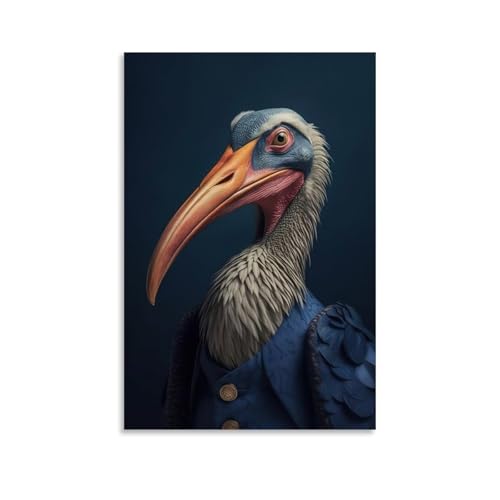 WJHJZQYY Majestätischer Pfauen-Wanddekoration, eleganter blauer und wunderschöner Schwanz, Kunstdruck für Zuhause, dekoratives Wandbild, modernes Kunstposter, 30 x 45 cm von WJHJZQYY