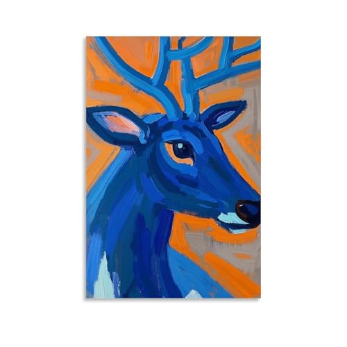 WJHJZQYY Mystic Blue Deer Wandkunst, Dekoration, dekoratives Wandbild, modernes Kunstposter, 60 x 90 cm WJHJZQYY Mystic Blue Deer Wandkunst, Dekoration, dekoratives Wandbild, modernes Kunstposter, 60 x 90 cm von WJHJZQYY