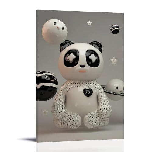 WJHJZQYY Mystischer Panda-Wanddekoration, Tierkunst für Heimdekoration, dekoratives Wandbild, modernes hängendes Kunstposter, 50 x 75 cm von WJHJZQYY